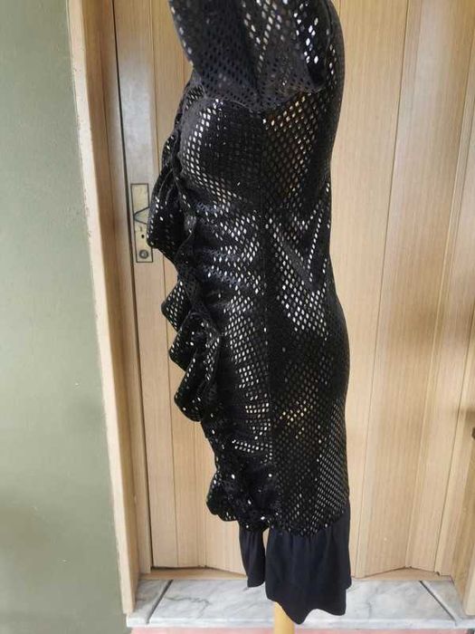 Vestido vintage preto com brilhantes