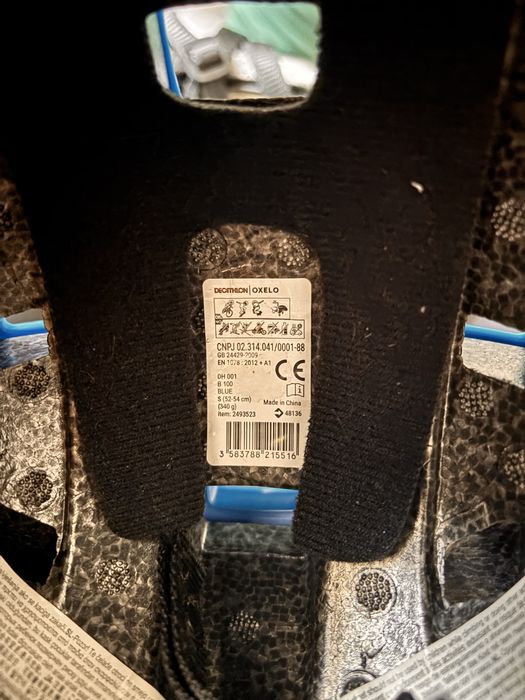 Capacete criança azul oxelo