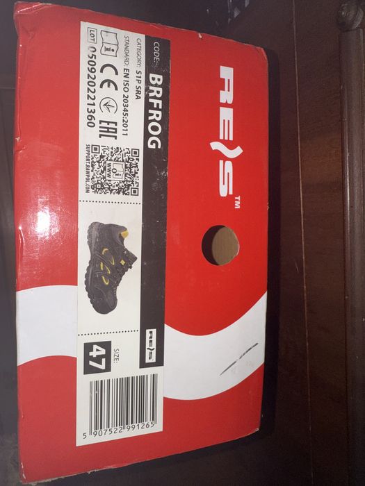 Кроссовки рабочие 46-47 размер REIS BRFROG S1P SRA (Польша)