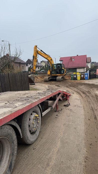 Prace ziemne Transport Wykopy koparka gąsienicowa koparko-ładowarka