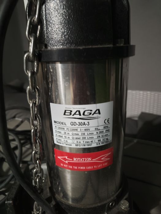 Pompa ssąca  z rozcinaniem do ścieków