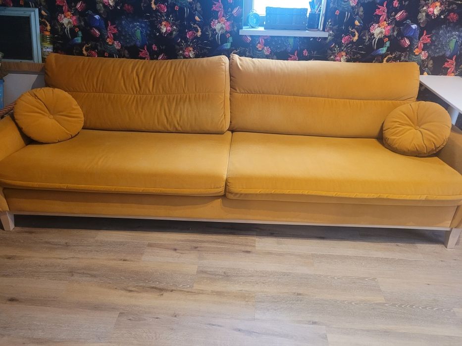 Sofa musztardowa duża