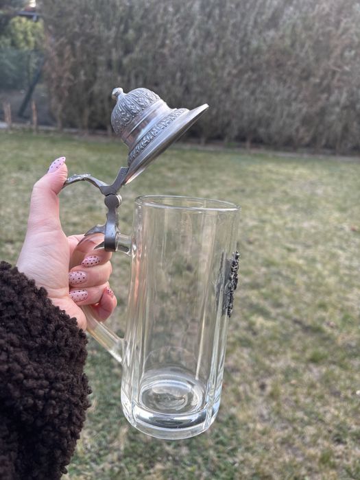 Szklany kufel do piwa