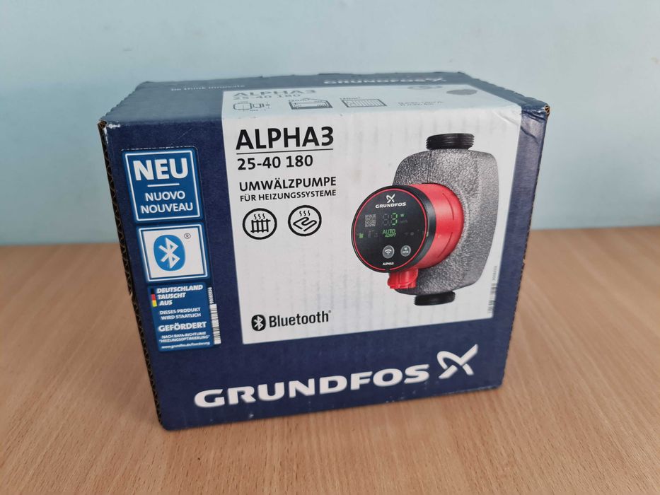 Новый. Насос циркуляционный Grundfos Alpha3 25-40 180 Bluetooth