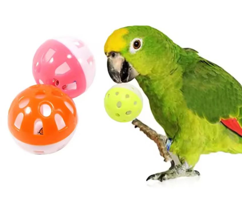 Zestaw do łapki 3 kul z dzwoneczkami dla papug
