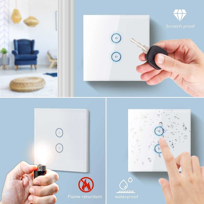 interruptores luz, automático, 2 posições, WiFi, novo