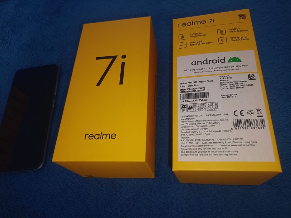 Smartfon Realme 7i 64 GB super stan
