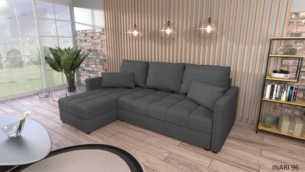 NOWY Narożnik Rogówka DOMINO L z funkcją spania PRODUKT OD PRODUCENTA