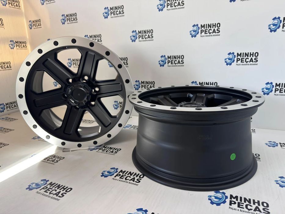 Jantes Fuel Look 4x4 em 17 (6x139.7) Preto Matt e Aba Polido