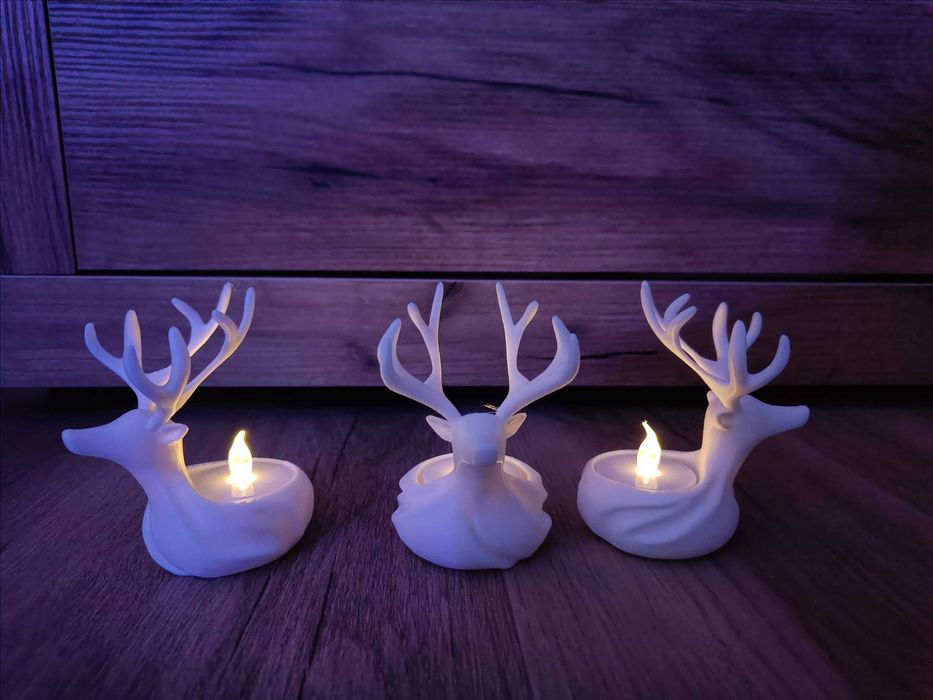 velas decorativas de natal em forma de rena