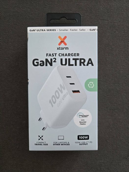 Мережевий зарядний пристрій Xtorm 100W GaN2 Ultra Charger White