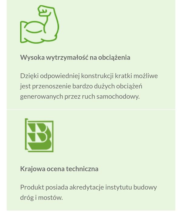 Kratka  parkingowa 5 cm geokraty 50x50x5  cała paleta ekokratka
