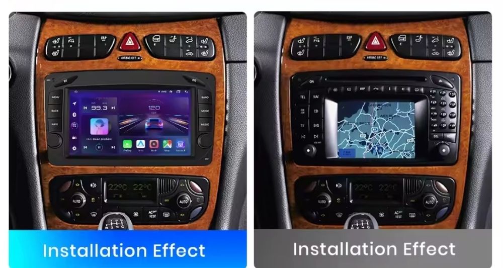 Rádio Android gps Bluetooth Mercedes Benz w203 w209 w210 clk 208 slk