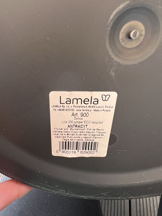 Szara doniczka Lamela