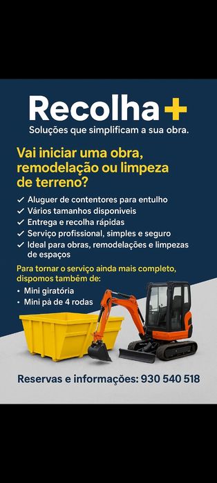 Contentores para recolha de entulho