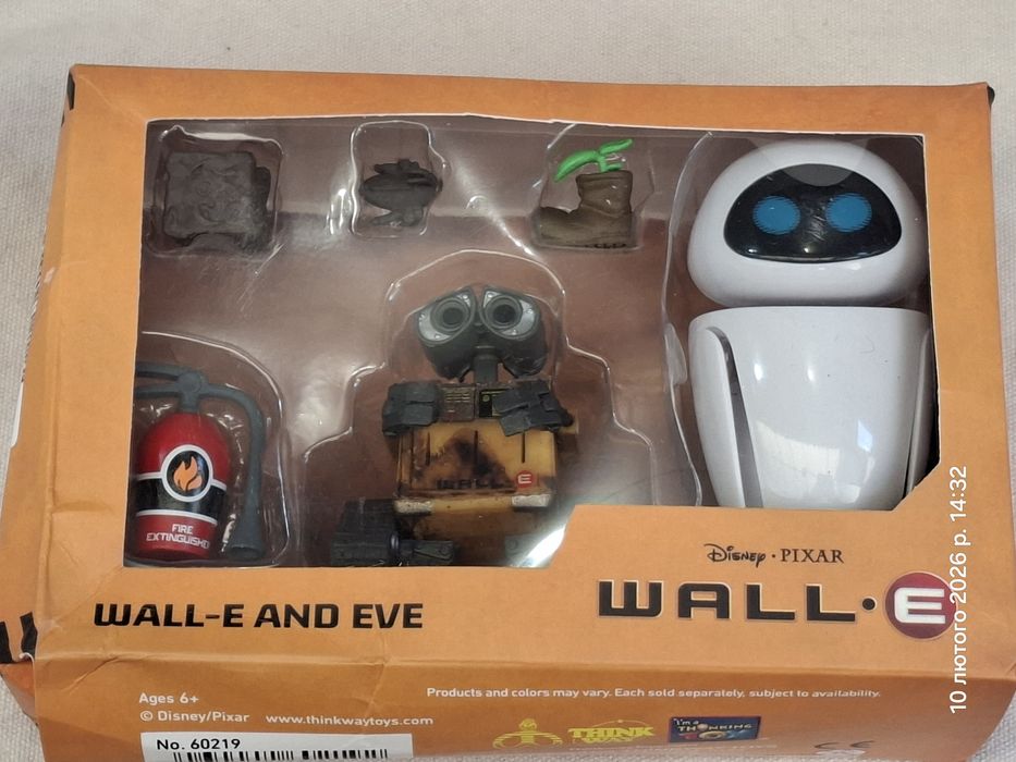 Набор фигурок Валл-и Валли и Ева Воллі Єва Wall-e Walle Eve Пиксар