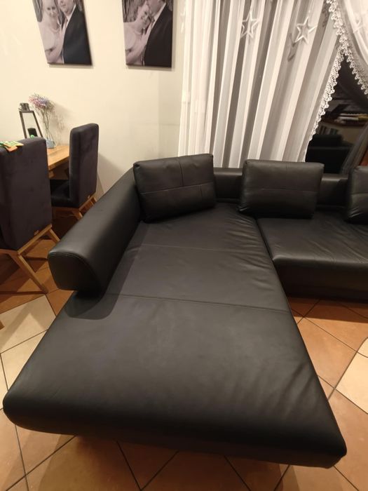 Narożnik skórzany elektrycznie rozsuwany. Ewald Schillig Face. Relax