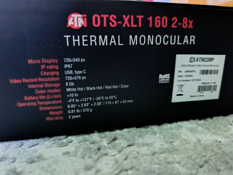 Тепловізор ATN OTS-XLT 160 2-8X