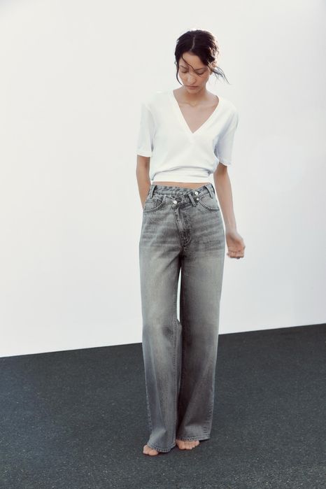 Джинси Zara асиметричні розмір 40 М L