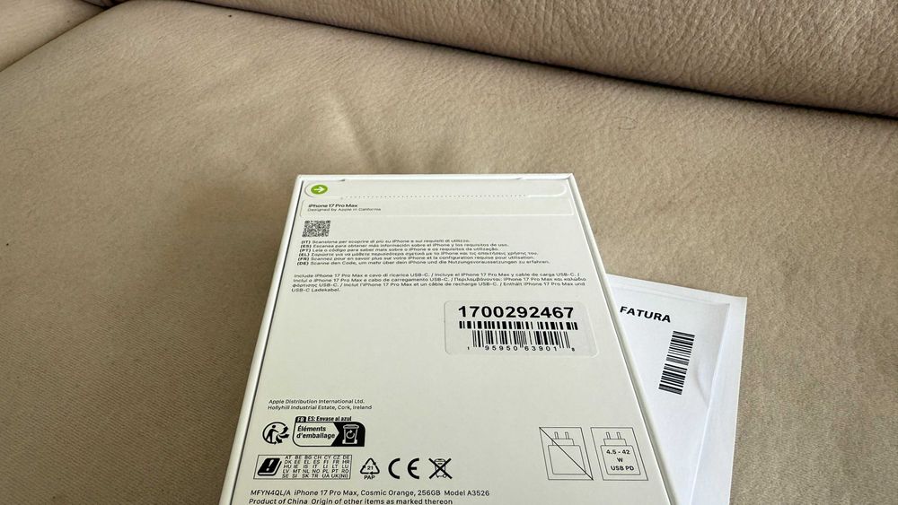 Vendo troco iPhone 17 Pro Max 256Gb NOVO/SELADO C/Fatura e Garantia