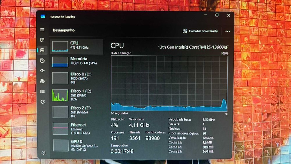 PC Gaming i5-13600KF + RTX 3060 12GB + 32GB RAM