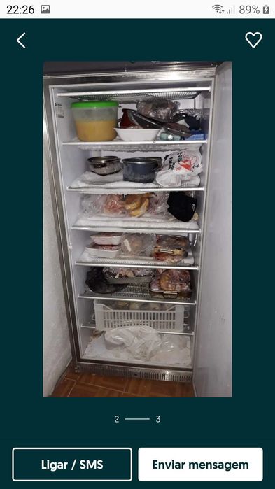 Arca em inox vertical prateleiras