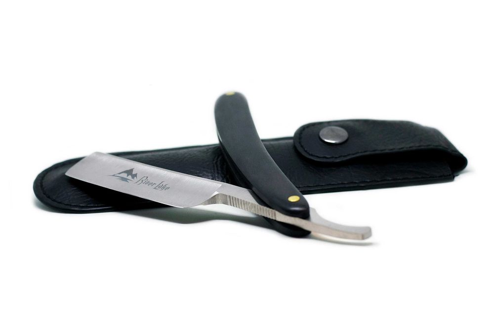 Brzytwa składana tradycyjna klasyczna do golenia River zestaw etui