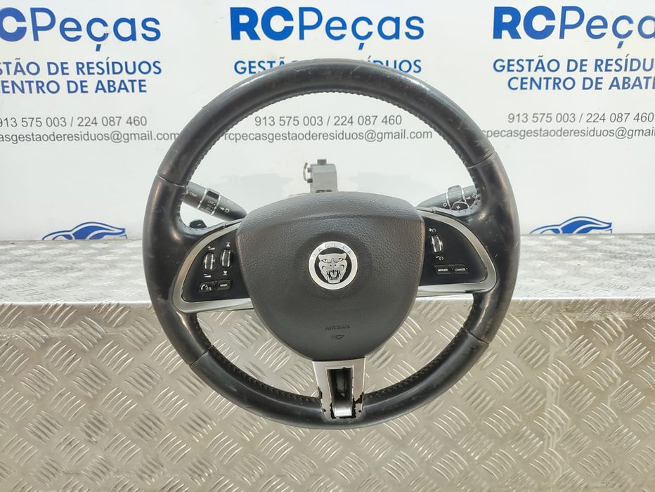 Volante Completo Pele Multifunções Patilhas De Velocidades Jaguar XF