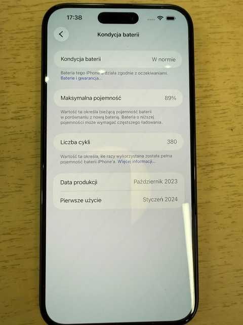 iPhone 15 Plus 128GB Czarny | STAN IDEALNY | 89% baterii | Kraków