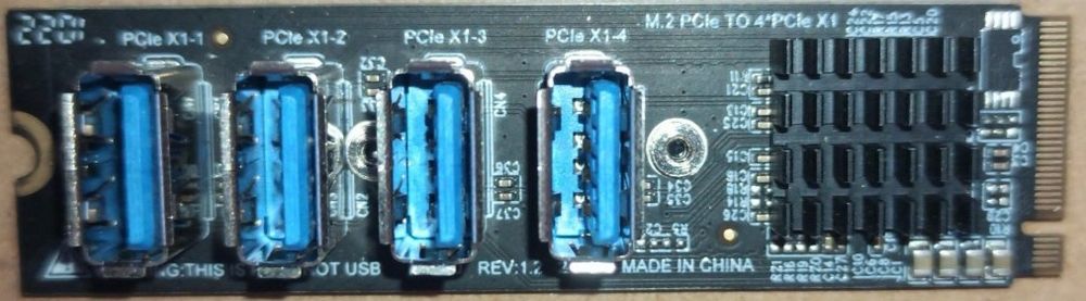 Переходник, адаптер m.2 to usb x4