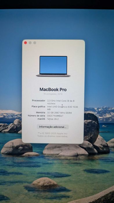 MacBook Pro 16 Inch (2019) — i9 | 32 GB RAM | 500GB SSD