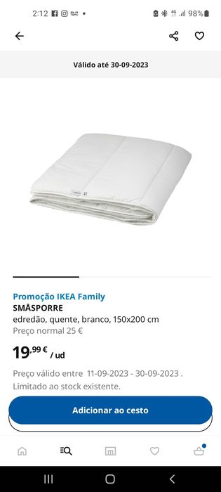 Cama Solteiro IKEA 90 x 200