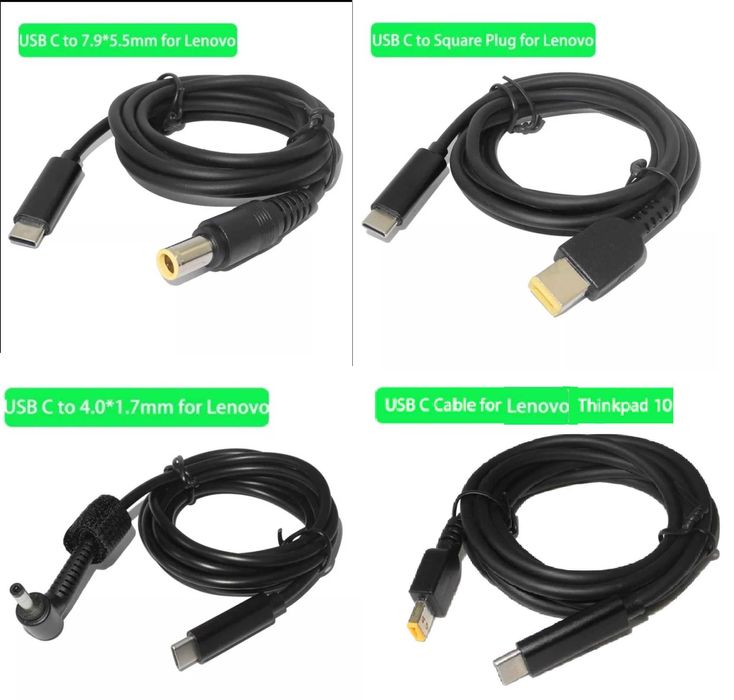 Кабель USB-C на DC PD до 100W для ноутбука Dell ASUS Lenovo HP Acer