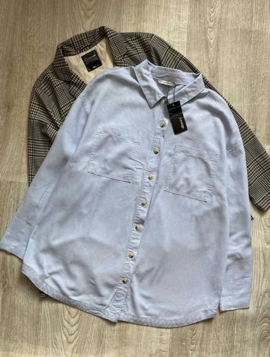 Жіноча лляна сорочка, лляна блуза, сорочка оверсайз