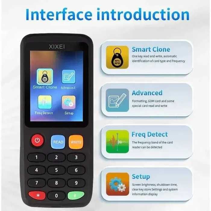 Программатор Xixei X7 дубликатор ключей rfid, mifare