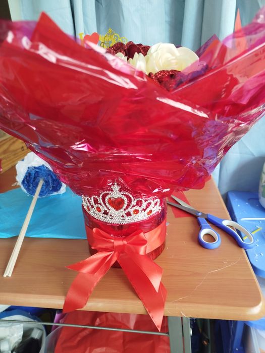 Ramos de rosas de cetim