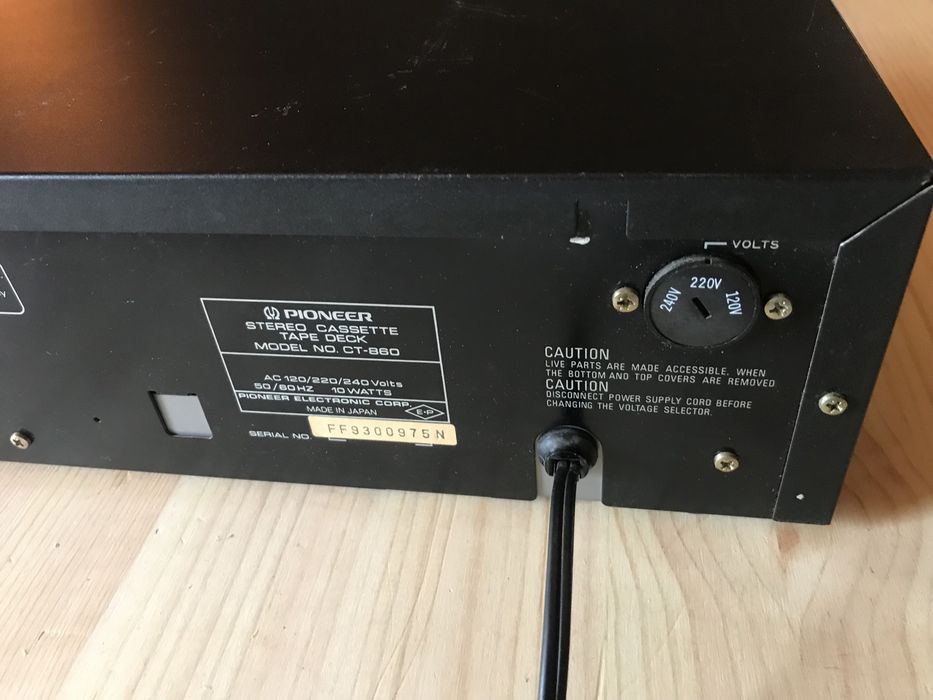Gravador de cassetes Pioneer