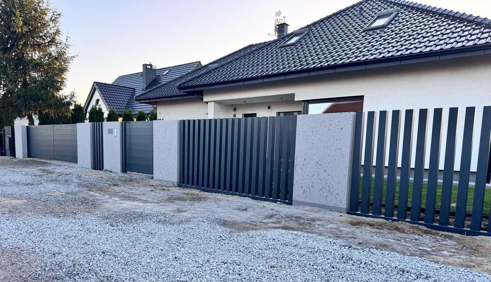 Ogrodzenia frontowe , panelowe, podmurówki