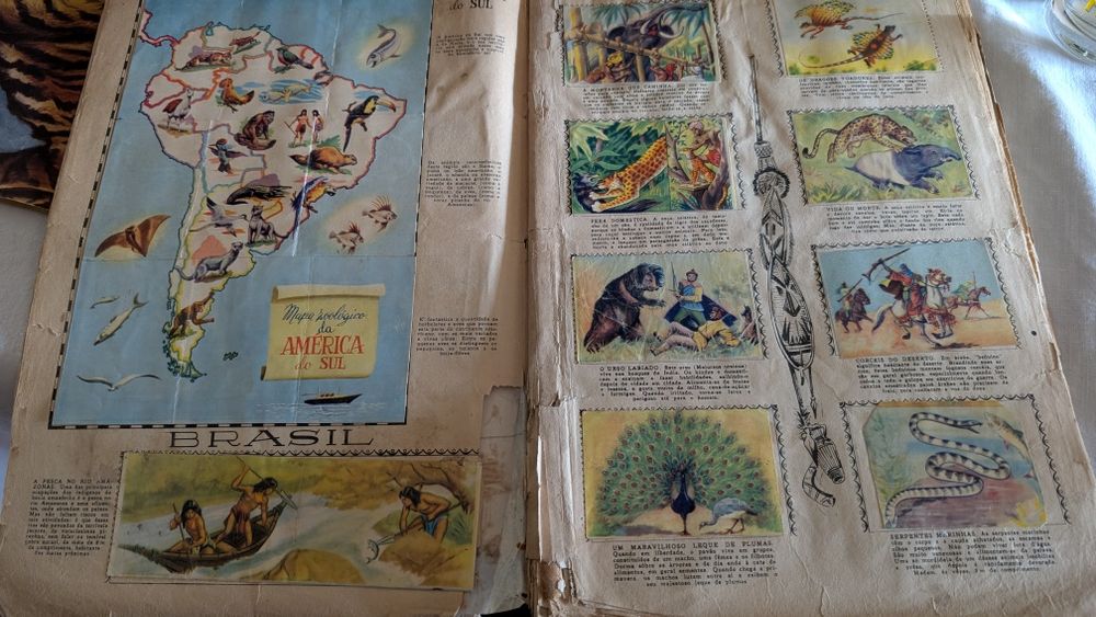 Caderneta figurinhas brasileira dos anos 50 e 60