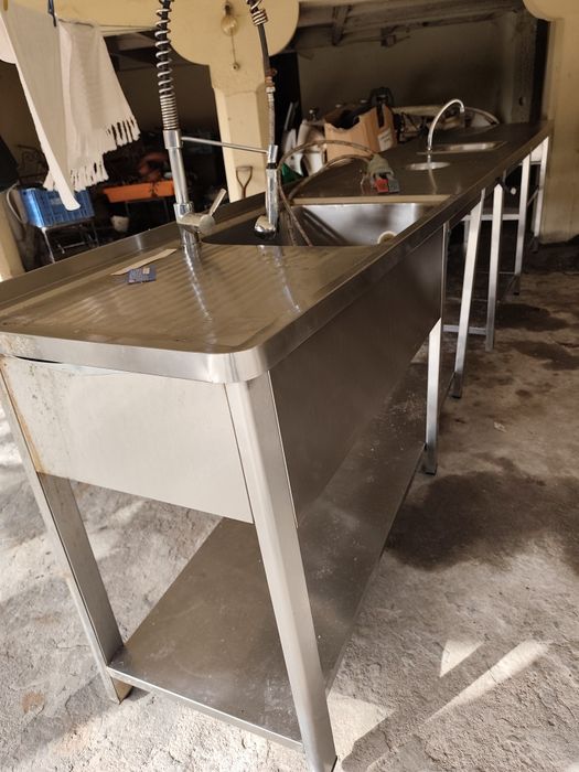 Balcão Inox para peixaria  mais armário em inox