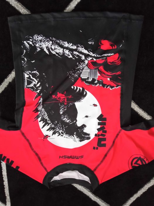 Rashguard longsleeve dziecięcy SMMASH Zilla czerwony M