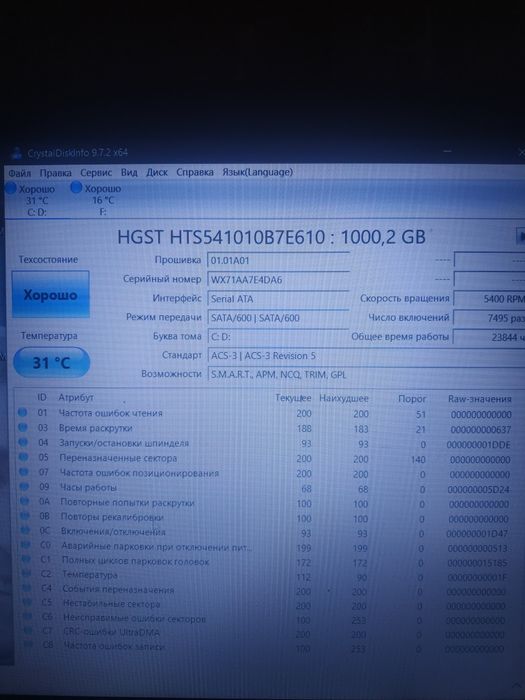 Продам срочно диск HDD WD на 1 Тб