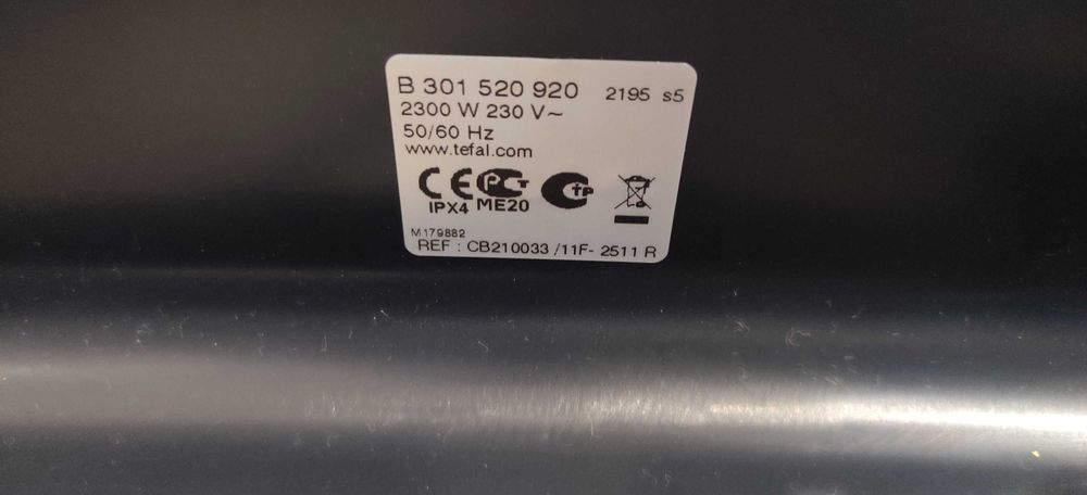 Grelhador de resistência Tefal 2300W 230V Novo