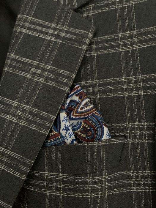 Garnitur ślubny w kratę pako lorente + koszula