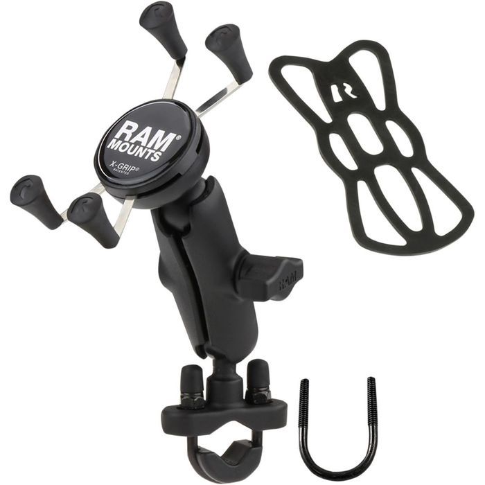 x-grip device holder handlebar mount aluminum steel black
