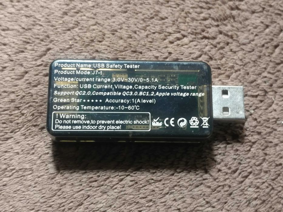 USB тестер J7-t Черный Доктор вольтметр амперметр ваттметр