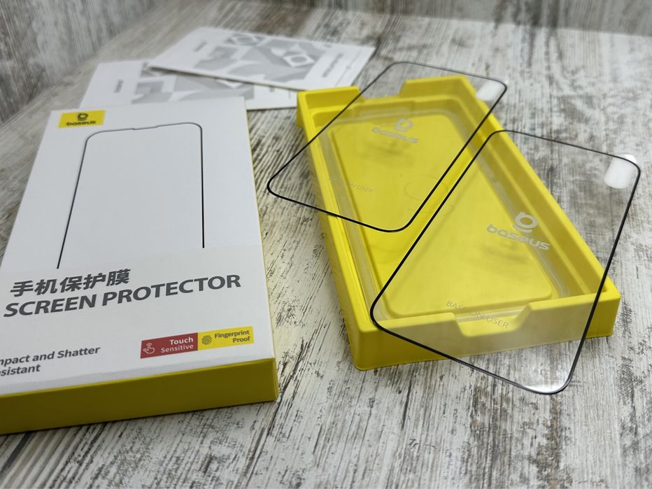 ‼️ 2 шт. Стекло Baseus Premium на iPhone 15 Pro Max/ 15 Pro Скло