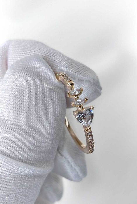 Pierścionek Cyrkonie Stal chirurgiczna Xuping 18K r.6