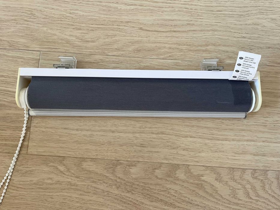 Roleta Dzień Noc z napinaczem 40 x 180 cm kolor stalowy