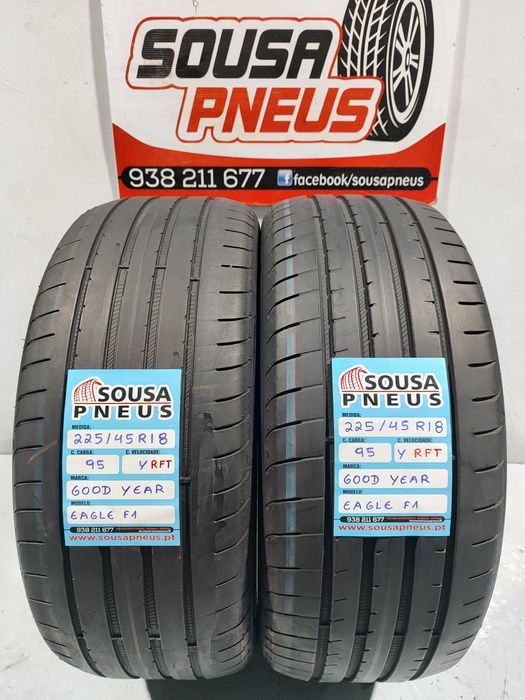 2 pneus semi novos 225-45R18 RFT Good year - Oferta dos Portes